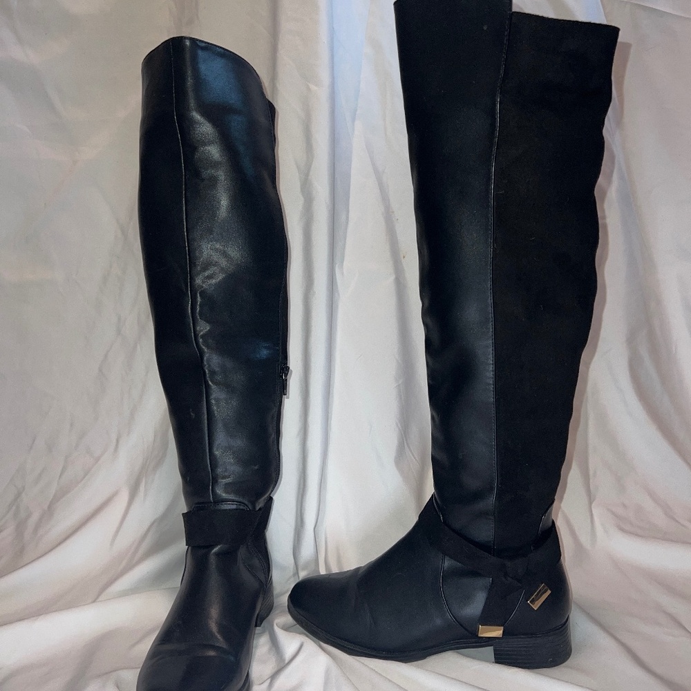 Black over the knee boot